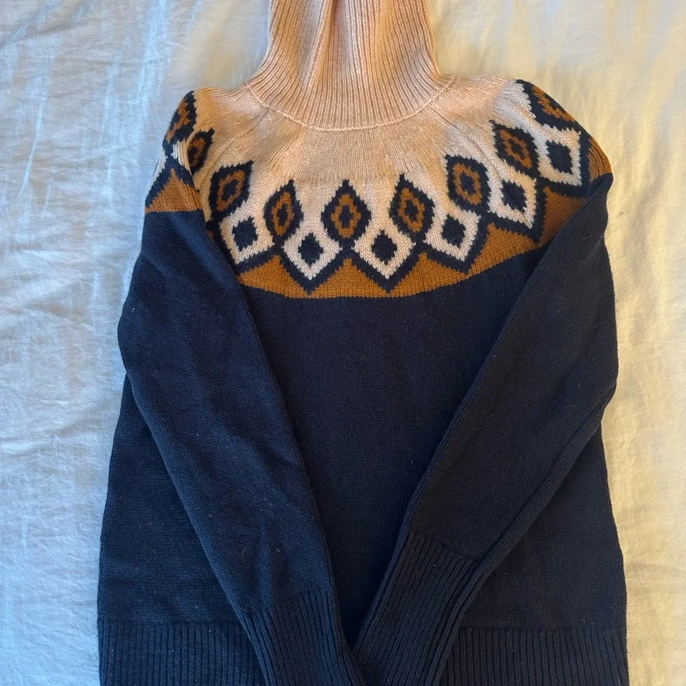 J. Crew fair aisle turtleneck sweater. 100% Merino wool.